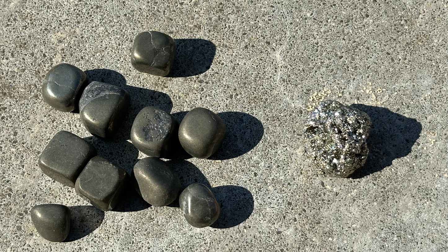 pyrite tumbled stone